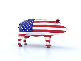 Estados Unidos continua con menos cerdos y más ligeros